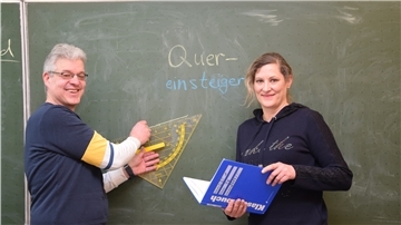 Quereinstieg in den Lehrerberuf: Thomas Kleinhaus und Kathrin Jahn fühlen sich in ihrem Beruf pudelwohl.