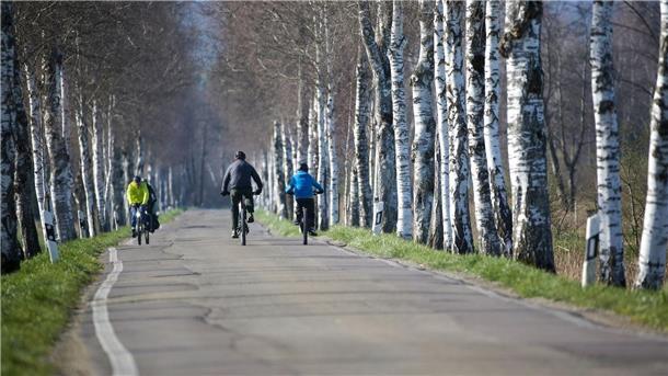Deutschland noch kein Fahrradland - ADFC präsentiert Umfrage Radfahrer sind im baden-württembergischen Pfrungen unterwegs.