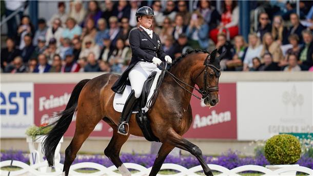 Rekordreiterin Isabell Werth kämpft in dieser Woche in Aachen um ein Olympia-Ticket.