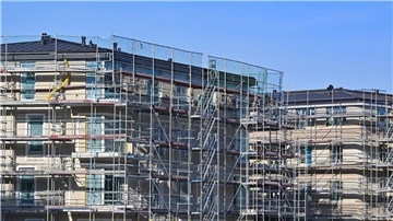 Rohbau von Wohnhäusern im Zentrum von Potsdam.