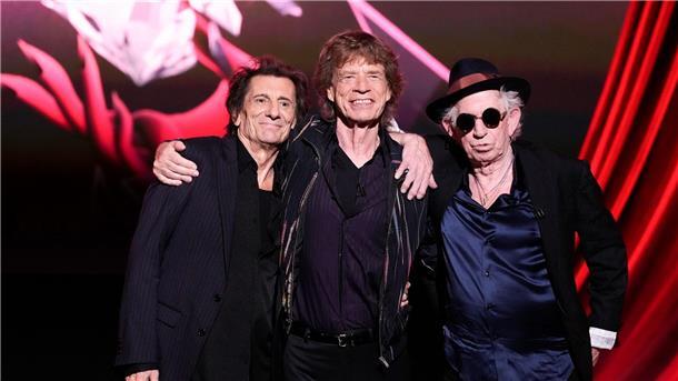 Neues Rolling-Stones-Album kommt im Oktober Ronnie Wood (l-r), Mick Jagger und Keith Richards in London.