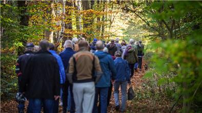 Politisches Tauziehen um den Reinkenheider Wald Eine Gruppe Naturschutzfreunde wird von Nabu-Experten durch den Reinkenheider Forst in Bremerhaven geführt.