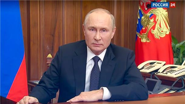 Russlands Präsident Putin will die Annexion mehrerer ukrainischer Gebiete am Freitag offiziell machen.