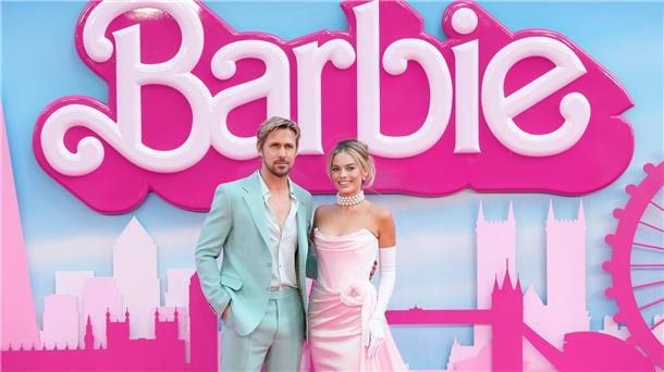Große Ausstellung zum 65. Geburtstag von Barbie in London Ryan Gosling und Margot Robbie bei der Premiere im Juli von „Barbie“ in London.