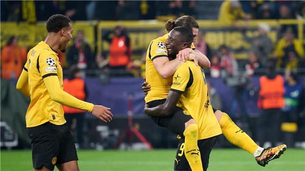 Sabitzer (Mitte) und Guirassy sorgten im Verbund für die Vorentscheidung und das 3:1.