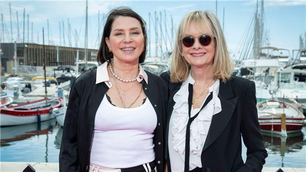 Twiggy spricht über geplantes Musical Sadie Frost (l) und Twiggy in Cannes.