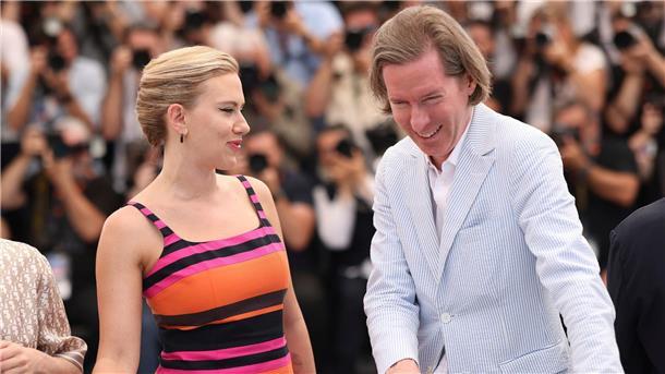 Scarlett Johansson und Regisseur Wes Anderson in Cannes.