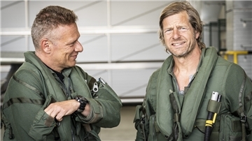 Schauspieler Henning Baum (rechts) bei der Bundeswehr.