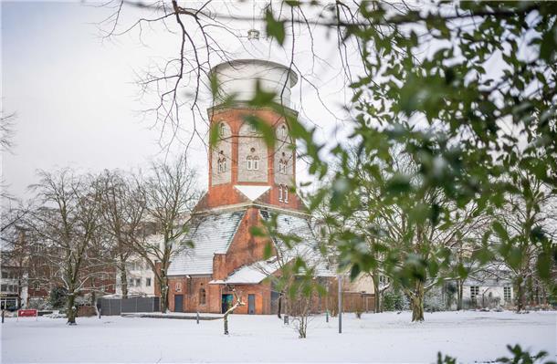 Schnee in Bremerhaven Mitte Januar 2024.