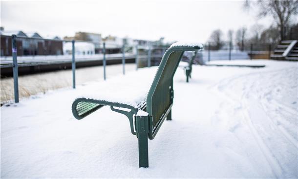 Schnee in Bremerhaven Mitte Januar 2024.
