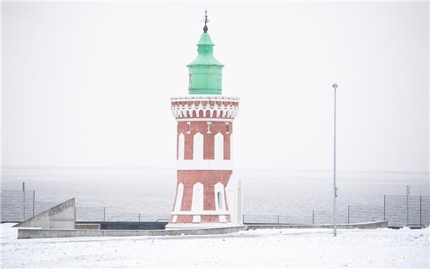Schnee in Bremerhaven Mitte Januar 2024.
