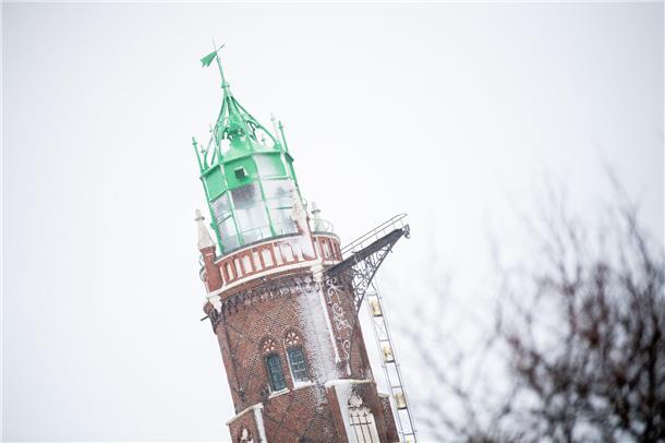 Schnee in Bremerhaven Mitte Januar 2024.