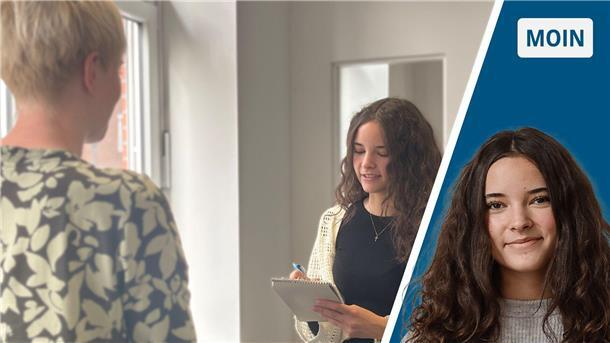 Schülerpraktikantin Jana bei der Arbeit in der ZZ-Redaktion.