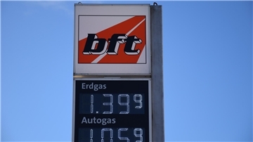 Das Logo der BFT-Tankstelle in Friedrich-August-Hütte. Die Tankstelle gibt es mit Unterbrechungen schon seit 1963.