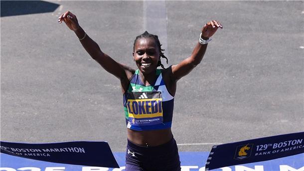 Wie sein Bruder: Kenianer John Korir gewinnt Boston-Marathon Sharon Lokedi lief einen Streckenrekord.