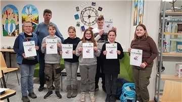 Die Teilnehmerinnen und Teilnehmer des Vorlesewettbewerbs an der Ostetalschule in Sittensen
