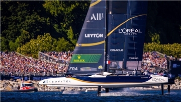Sieger vor Sassnitz: Das französische Sail-GP-Team.