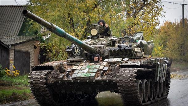 Siegessicher und optimistisch: ukrainische Soldaten.