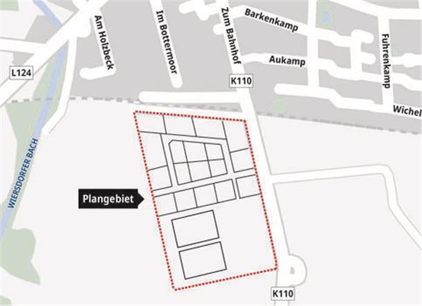 Debatte vertagt: „Sportpark Heeslingen“ hat keine Eile So könnte das Gewerbegebiet Heeslingen Süd mit dem anschließenden Sportpark an der Wiersdorfer Straße zugeschnitten werden.