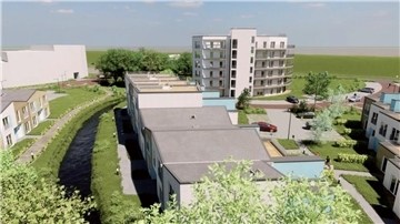 Visualisierung des geplanten Nordsee-Resorts in Burhave.