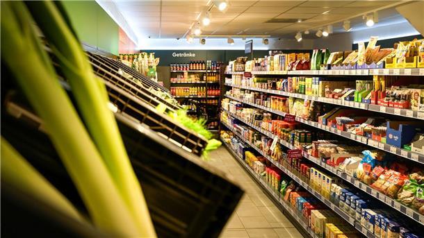 Blick in einen Supermarkt