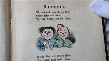 So sah das erste Buch von von „Max und Moritz“ aus.