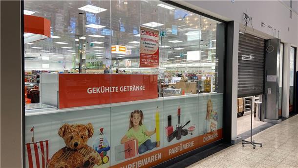So sieht der Müller-Markt von außen aus.