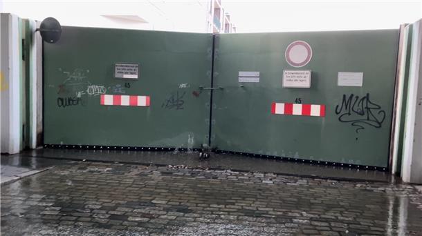 So sieht es in Bremerhaven während des Hochwassers aus.