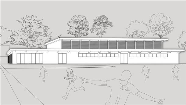 So soll die neue Turnhalle in Dedesdorf einmal aussehen.