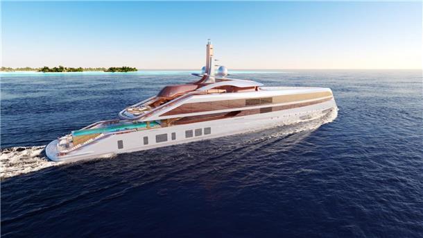 German Naval Yards übernimmt Fertigstellung von Superyacht Visualisierung der Superyacht "Elf"