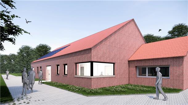 So wird das neue Wirtschaftsgebäude, das am Haus Christa entsteht, aussehen.