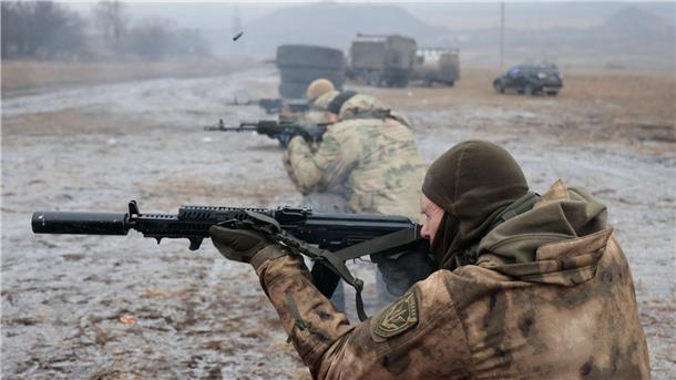 Soldaten der russischen Armee im Gebiet Donezk.