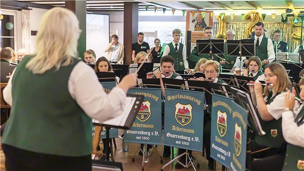 Spielmannszug Ackermann beim Jubiläumskonzert in eigener Sache.