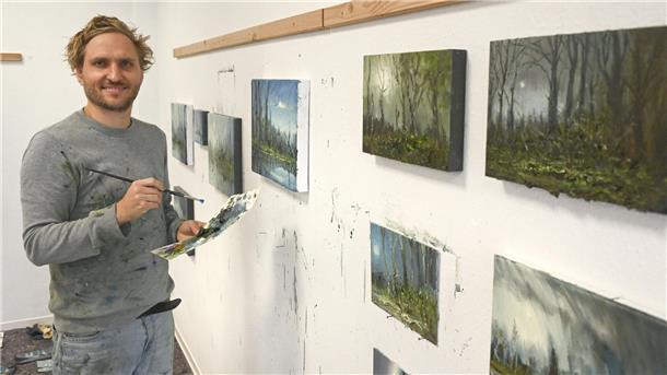 Stadtmaler Clemens Tremmel in seinem Bremervörder Atelier in der Brunnenstraße 15.