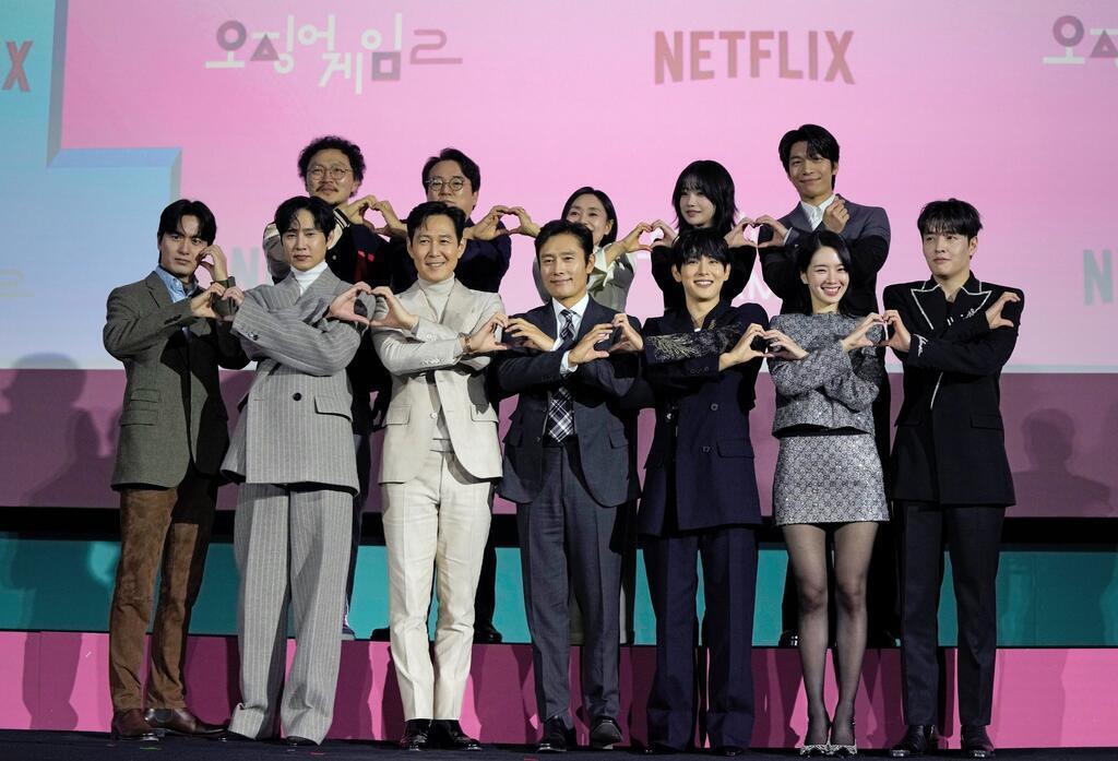 Stars der Serie „Squid Game“ bei der Weltpremiere der zweiten Staffel in Seoul am 9. Dezember (Foto aktuell).