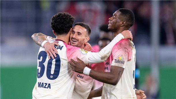 Steht nach hartem Kampf und Verlängerung im Pokal-Achtelfinale: Bayer Leverksuen. 