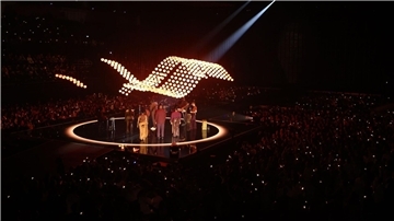 Stormzy tritt bei der Verleihung der MTV Europe Music Awards in Düsseldorf auf. Im November schaut die Musikwelt dann nach Manchester.