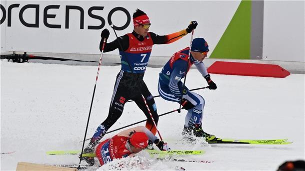 Sturz kurz vor dem Ziel: Verkorkster WM-Start für Langläufer Sturz vor der Zielgeraden: Jan Stölben scheidet aus.