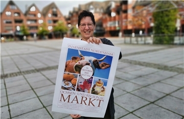 Svenja Faehse, Mitarbeiterin von Nordenham Marketing und Touristik, hat den Ochsen- und Regionalmarkt organisiert.