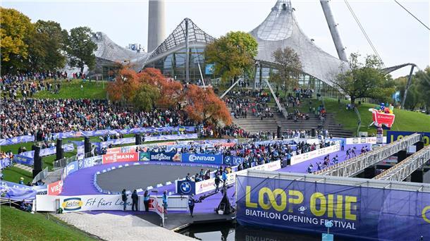 Biathlon in München: Begeisterung bei gelungener Premiere Tausende Fans kamen in den Olympia-Park.
