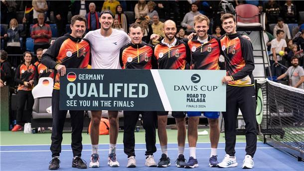 Personalsorgen bei Davis-Cup-Team: Top-Vier um Zverev fehlt Teamchef Michael Kohlmann (l) muss beim Davis Cup in China auf Jan-Lennard Struff und Dominik Koepfer verzichten. Die Doppelspezialisten Tim Pütz und Kevin Krawietz sowie Maximilian Marterer (von links) fürs Einzel werden dabei sein.