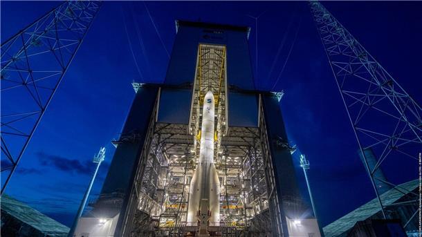 Ariane 6 soll am 9. Juli erstmals ins All Testmodell der Trägerrakete Ariane 6 im September 2023 in Französisch-Guayana.
