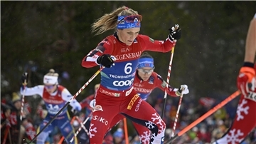 Therese Johaug prägte die Spitzengruppe.