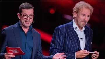 Thomas Gottschalk (r.) und Karl-Theodor zu Guttenberg