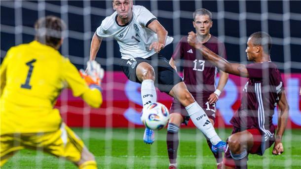Drei Treffer von Tresoldi: U21 besiegt Lettland mit 5:0 U21-Nationalspieler Nelson Weiper erzielt gegen Lettland das 1:0.