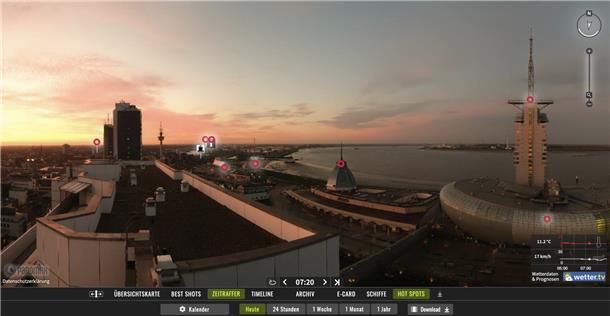 So traumhaft begann heute morgen der Tag in Bremerhaven Um 7.20 Uhr...