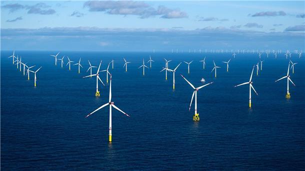 Der Offshore-Windpark „Dolwin Alpha". Umweltschützer sehen durch den Ausbau der Offshore-Windernergie große Gefahren für das Wattenmeer. 