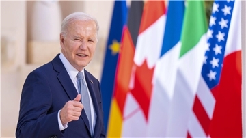 US-Präsident Joe Biden beim Gipfeltreffen der G7-Staaten in Italien.