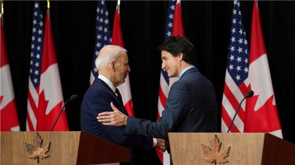 Biden verkündet Asyleinigung mit Kanada US-Präsident Joe Biden und sein kanadischer Amtskollege Justin Trudeau haben sich bei einem Treffen in Ottawa auf ein Asylabkommen geeinigt, dass einen illegalen Grenzübergang zwischen den beiden Ländern schließen soll.