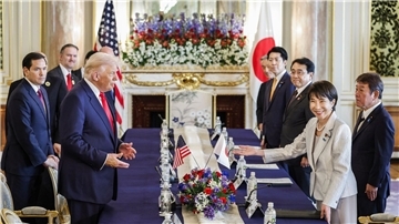 Gegengewicht zu China: Japan und USA stärken Allianz USA und Japan stärken ihr Bündnis.